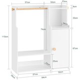 SoBuy otroška garderoba z mizo in klopjo bela 110 cm, (5000009219) | Shoptok.si
