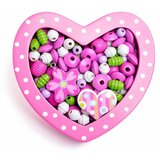 Woodyland drvene perlice za nizanje - Roze srce 90214 Cene