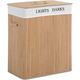HOMCOM koš za perilo iz bambusa s pokrovom in odstranljivo podlogo 52 × 32 × 63 cm, (20754359) | Shoptok.si