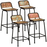 vidaXL barski stolci 4 kom 46x35,5x80 cm masivnog obnovljenog drva | shoptok.hr