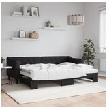 vidaXL Izvlečna dnevna postelja temno črna 80x200 cm blago Cene