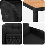  Vanjski set za objedovanje 9 kom. Crna | shoptok.hr