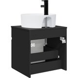  Umivaonik s policom za zid Crna 49 x 44,5 x 65 cm | Eponuda.com