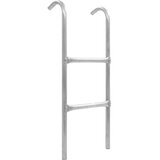 vidaXL Lestev za trampolin z 2 stopnicama jeklo srebrna 82,5 cm Cene