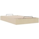 vidaXL Otomanski posteljni okvir brez vzmetnice krem 120x200 cm blago | Shoptok.si