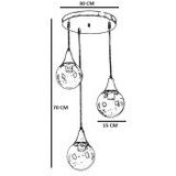 Opviq afra 3 Lü tepsili eskitme bal Camlı Sarkıt ambergold chandelier | ePonuda.com