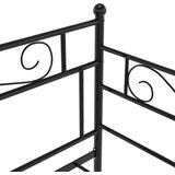  Okvir za krevet na razvlačenje crni metalni 90 x 200 cm | shoptok.hr