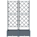  Vrtna saksija 2 pcs Svijetlo siva 80 x 40 x 125,5 cm Plastika | shoptok.hr