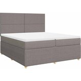 Krevet s oprugama i madracem smeđesivi 200x200 cm od tkanine | shoptok.hr