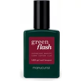 Manucurist green flash gel lak za nohte red & bordeaux - red hibiscus
