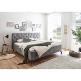 Meise Möbel Siva oblazinjena zakonska postelja 180x200 cm Alicante – | Shoptok.si