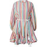 Line of Oslo Obleka 'Poppy' nebeško modra / roza / svetlo rdeča / naravno bela | Shoptok.si