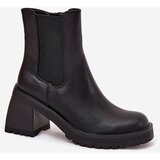 Boto Womens Ankle Boots On Heel Black Thalira | Shoptok.si