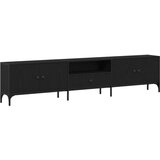 TV Kabal s Ladicom Crna Hrast 200x25x44 cm Konstruirano drvo | shoptok.hr