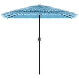  Vrtni suncobran s čeličnom šipkom plavi 248 x 248 x 248 cm | shoptok.hr