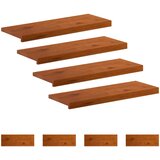  Stepenica 8 kom. 80 x 25 x 2 cm Smeđa Čvrsto Hrastovo Drvo | shoptok.hr