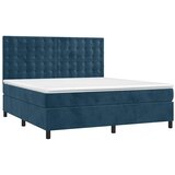  Krevet s oprugama i madracem tamnoplavi 160x200 cm baršunasti | shoptok.hr