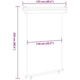 Balkonska bočna tenda 125 x 250 cm crvena | shoptok.hr
