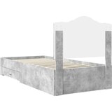  Konstrukcija postelje Betonsko siva 90 x 200 cm Konstruiran les, (5000102479) | Shoptok.si