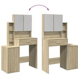 vidaXL Toaletni stolić s ormarićem boja hrasta sonome 80x35x132 cm | shoptok.hr