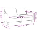  Dvosed taupe 120 cm blago, (20911020) | Shoptok.si