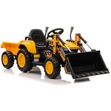 Lean_Toys Baterijski traktor z žlico in prikolico rumena | Shoptok.si