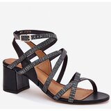 Maciejka Leather Women's Sandals With Straps On A Heel | Shoptok.si