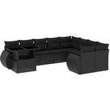  The Living Store Vrtna sedežna garnitura 10-delna z blazinami črn poli ratan - Vrtna Sedežna Garniture, (21446889) | Shoptok.si