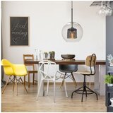Toolight staklena viseća svjetiljka crna loft APP559-1CP 30cm | shoptok.hr