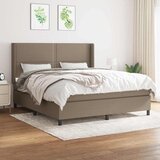  Krevet s oprugama i madracem smeđesivi 180x200 cm tkanina | shoptok.hr