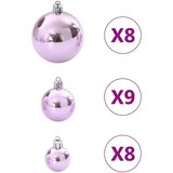 vidaXL Božični bomboni 100 kosov roza Ø3/4/6 cm | Shoptok.si