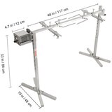 SupplySwap Električni BBQ rotisserie grill komplet, težka izvedba, avtomatski motor, višinsko nastavljiv stojalo, 41KG, (5000186608) | Shoptok.si
