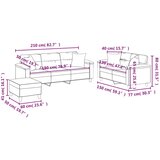 vidaXL Sedežna garnitura 3-delna z blazinami krem blago iz mikrovlaken | Shoptok.si