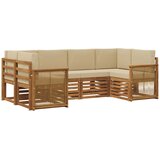 vidaXL Kotna sedežna garnitura z blazino 5 pcs Naravna, (5000269845) | Shoptok.si