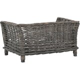  Košara za pse s jastukom siva 50 x 33 x 30 cm od prirodne vrbe | Eponuda.com