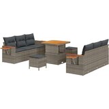  Vrtna sedežna garnitura z blazino 9 pcs Siva, (5000144219) | Shoptok.si