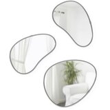 Umbra SET OGLEDAL, 31.3/26.2/1.9 cm umetna masa, steklo, leseni material Cene