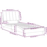  Okvir za krevet s uzglavljem svjetlosivi 80 x 200 cm baršunasti | shoptok.hr