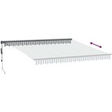 vidaXL Tenda na automatsko uvlačenje LED antracit i bijela 400x350 cm | shoptok.hr