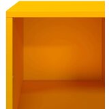 vidaXL Klubska mizica gorčično rumena 101,5x50x43,5 cm valjano jeklo | Shoptok.si
