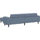  Kavč z blazino Modra 250 x 188 x 76 cm Žametna tkanina, (5000137858) | Shoptok.si