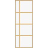 Klizna vrata zlatna 76x205 cm prozirno staklo ESG i aluminij | shoptok.hr