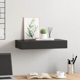  Plutajuća zidna polica s ladicom crna 48 x 25 x 8 cm | shoptok.hr