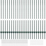  Stup za ogradu 22 pcs Zelena 160 cm Čelik | shoptok.hr