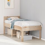 vidaXL Posteljni okvir brez vzmetnice 90x200 cm trdna borovina Cene