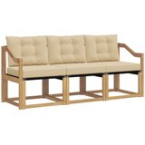 vidaXL Zunanja garnitura za sedenje z blazino 3 pcs Bela in bež, (5000282500) | Shoptok.si