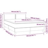 Krevet box spring s madracem LED crni 140x190 cm od tkanine | Eponuda.ba
