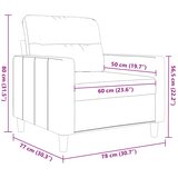  Fotelja krem 60 cm Tkanina | shoptok.hr