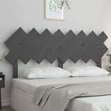 vidaXL Posteljno vzglavje sivo 159,5x3x80,5 cm trdna borovina | Shoptok.si