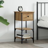 vidaXL Nočna omarica umetni hrast 34x36x70 cm inženirski les | Shoptok.si